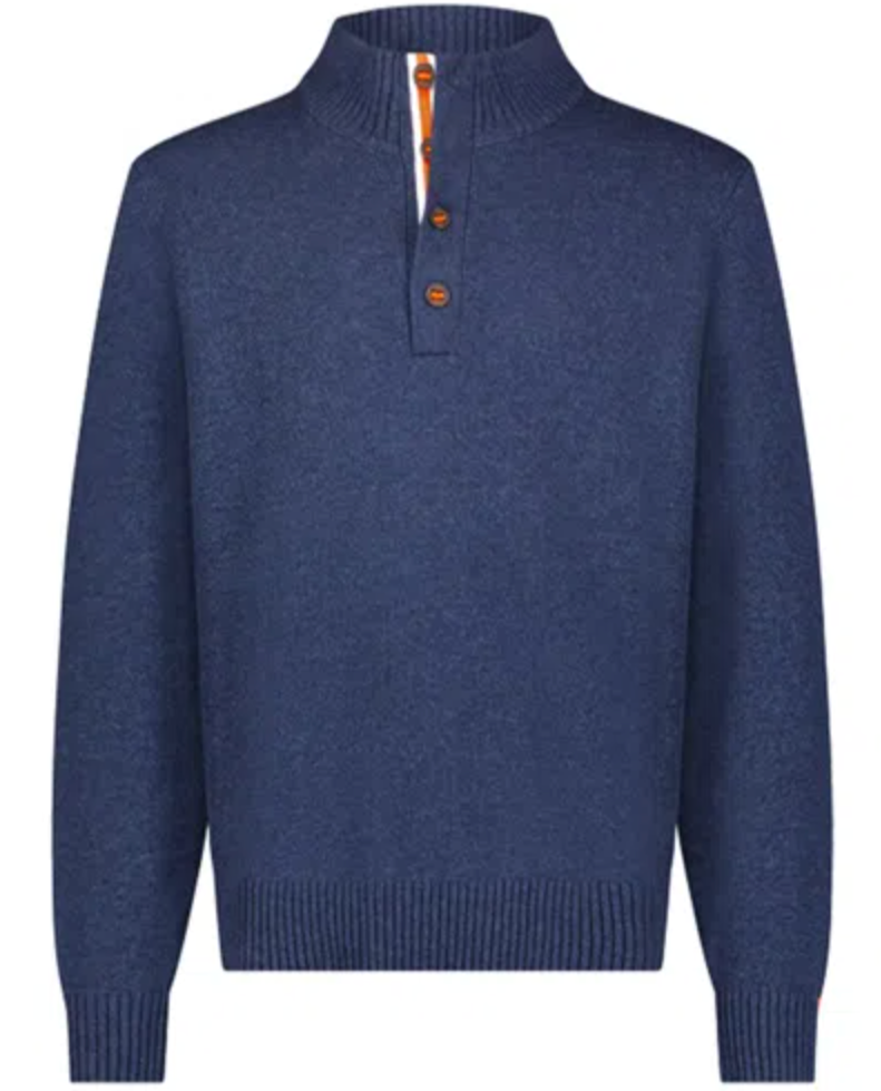 Lynger Button Mockneck Sweater