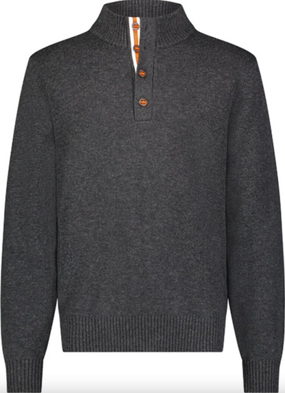 Lynger Button Mockneck Sweater