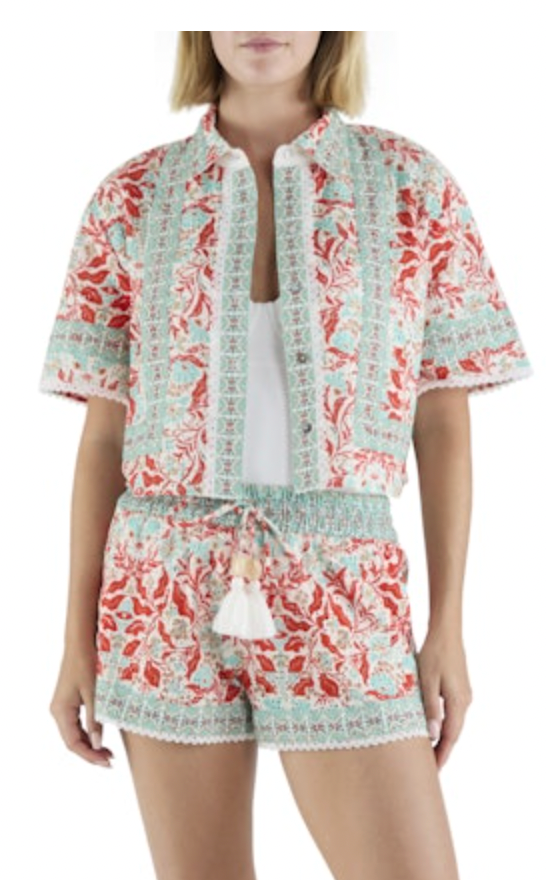 Lorna Top - Palma Printed Eyelet