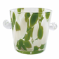 Confetti Glass Ice Bucket With Handles - Yellow & Green