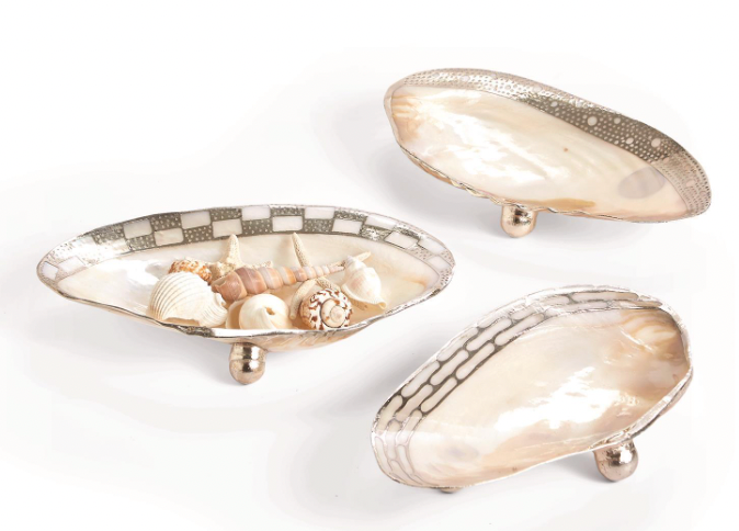 Shell Decorative Footed Tray