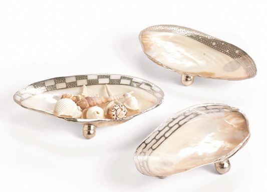 Shell Decorative Footed Tray