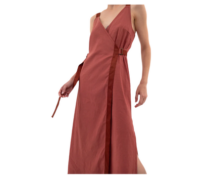 Stretch Linen Faux Wrap Dress | Waltrina