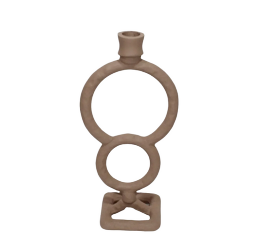 Aluminum Candleholder - Light Brown