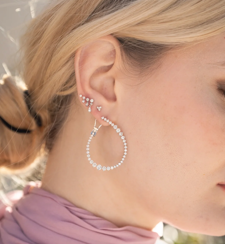 Diamond Dangle Climber Studs