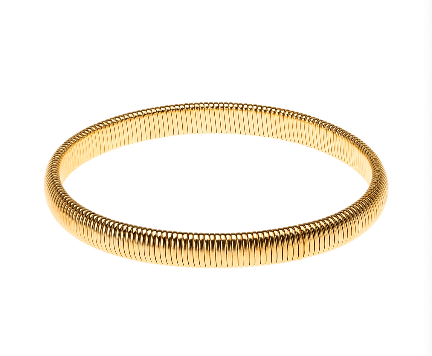 Half Round Cobra Bracelet - Gold