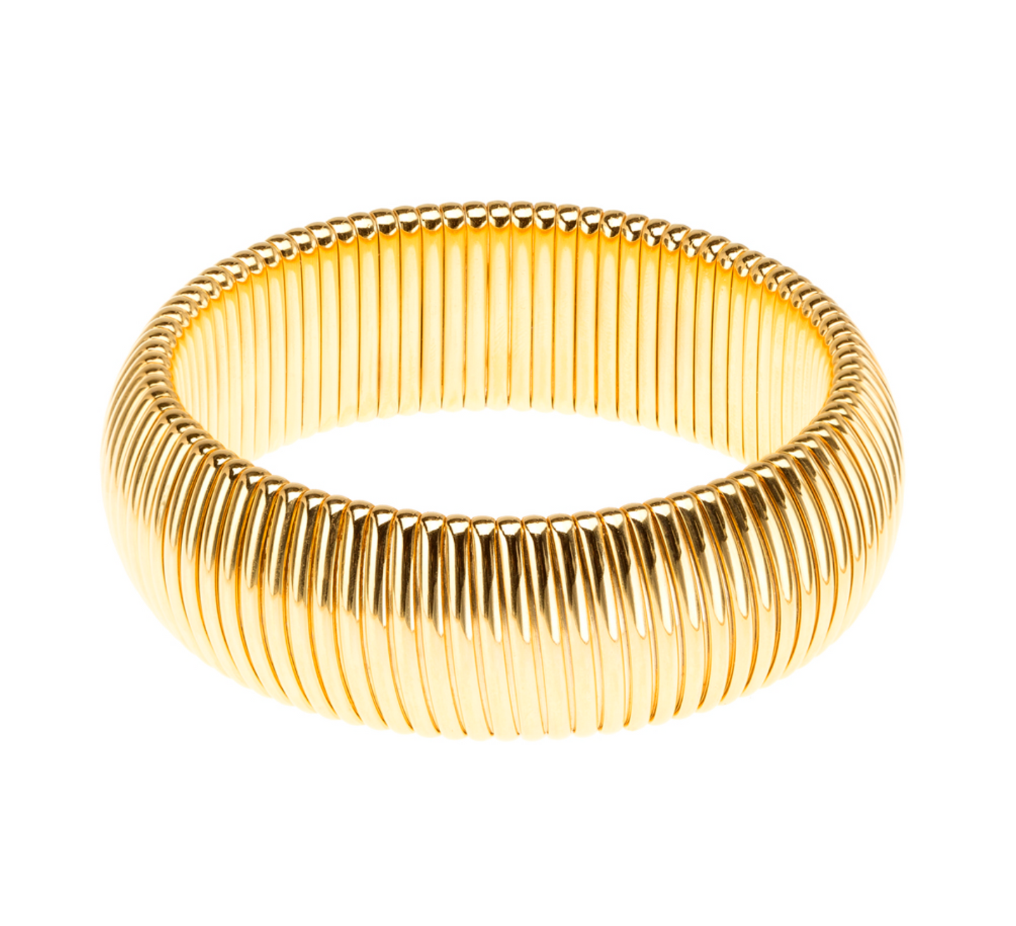 Half Round Cobra Bracelet - Gold