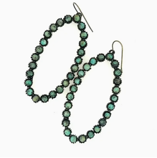 Large Open Oval Hoop Earrings