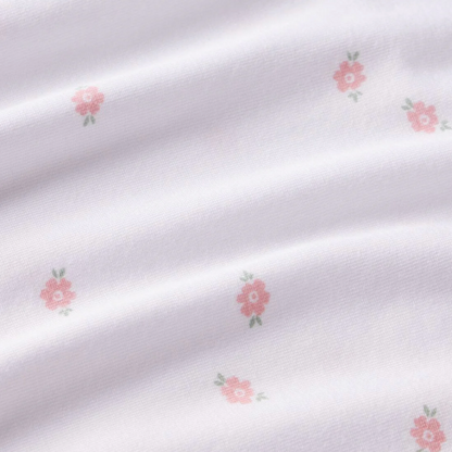 Gisele Relaxed Short PJ Set - Summer Daisy | White | Pale Mauve