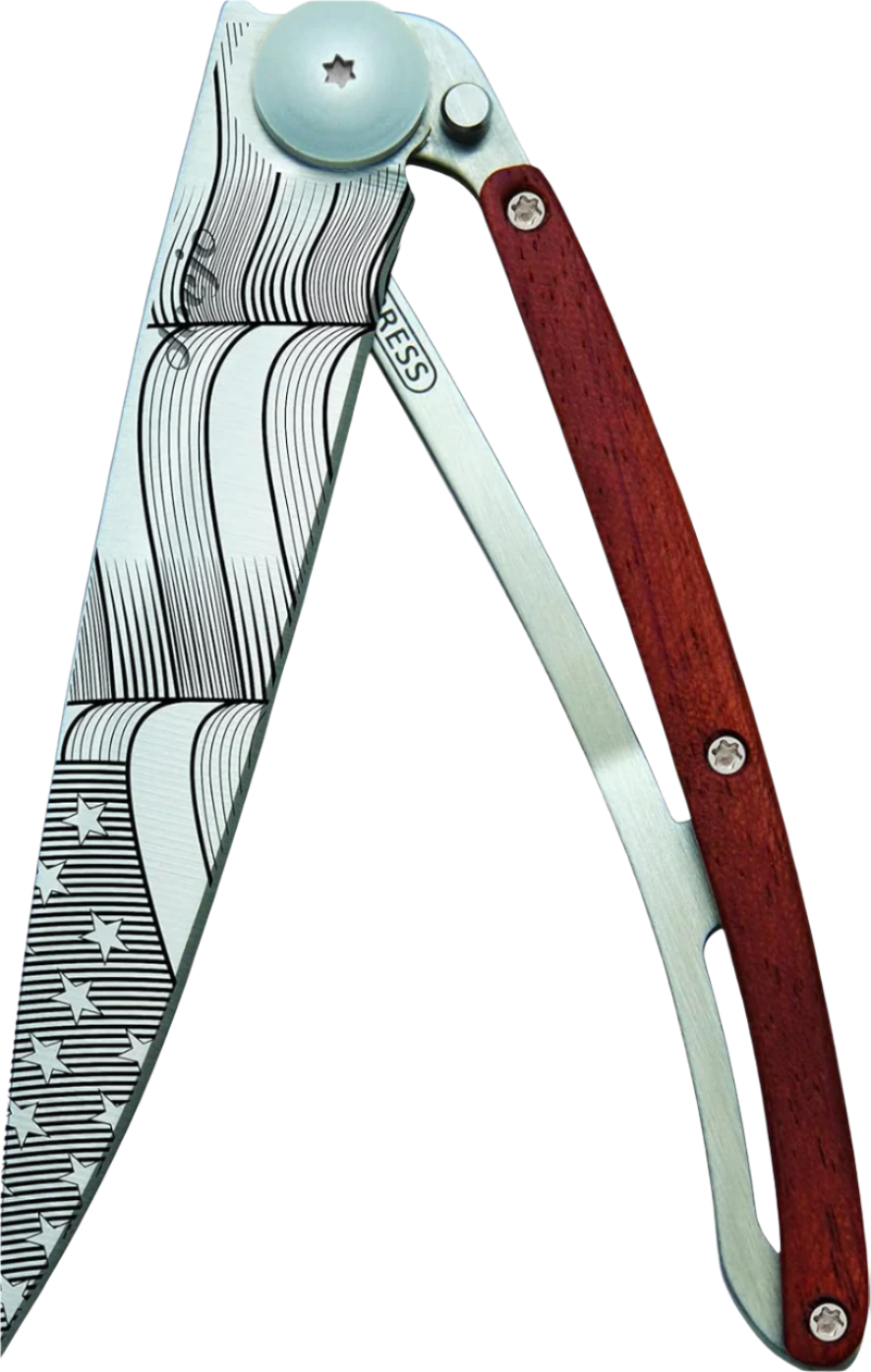 37g Coral Wood Knife - Stars & Stripes