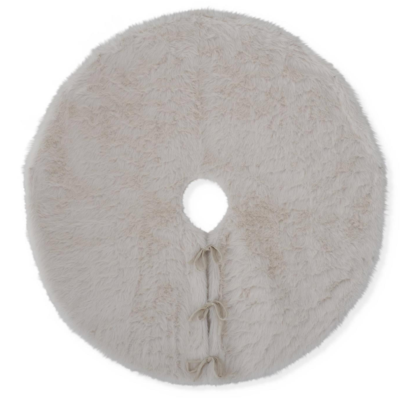 50 Inch White Faux Fur Tree Skirt