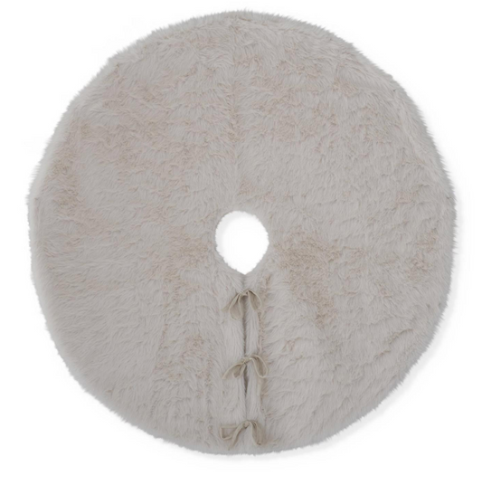 50 Inch White Faux Fur Tree Skirt