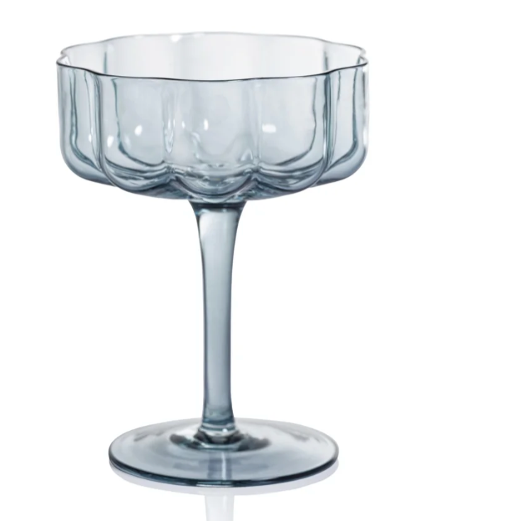 Rocco Handblown Coupe - Blue