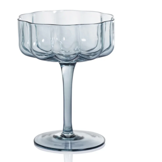 Rocco Handblown Coupe - Blue