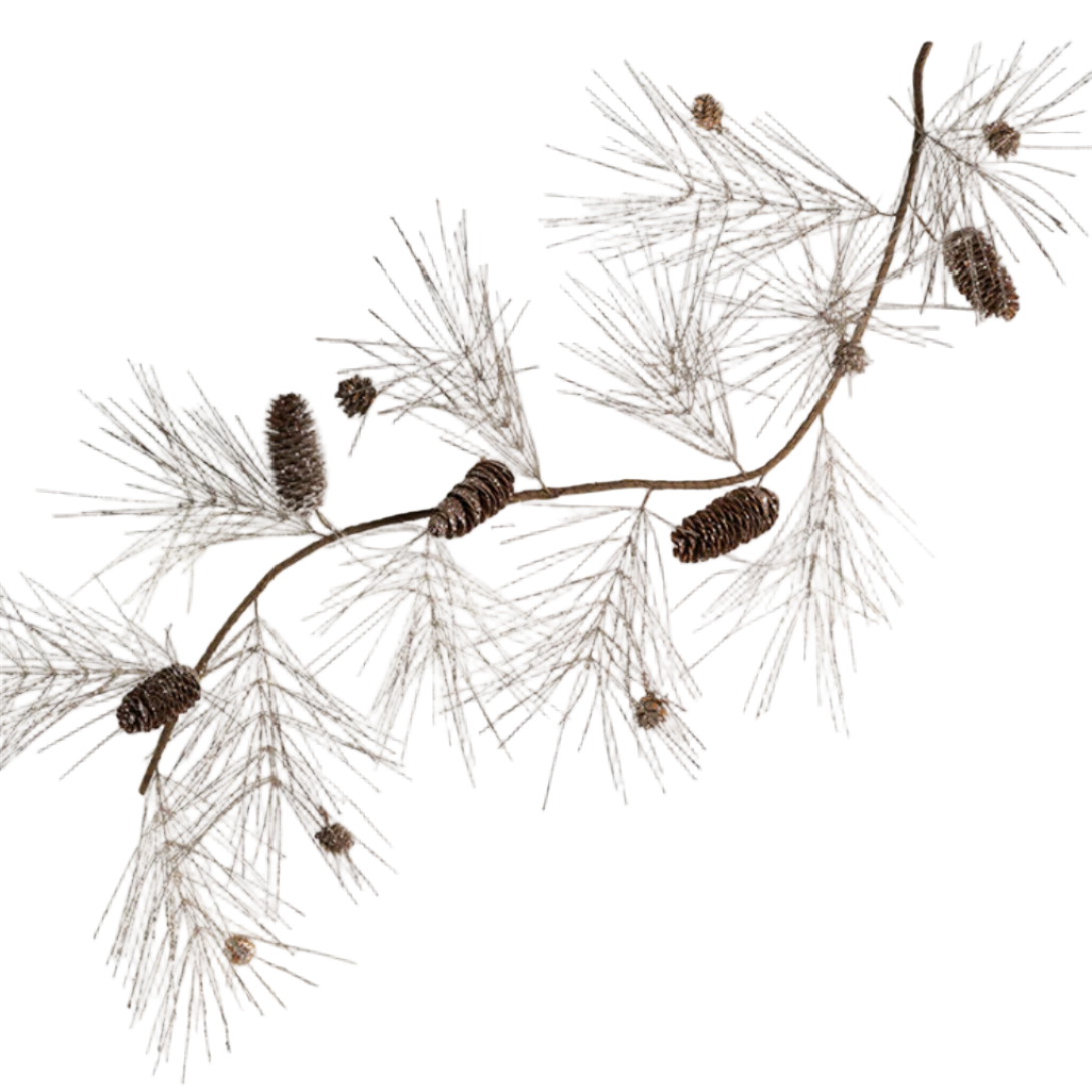 Champagne Spruce and Pinecone Garland