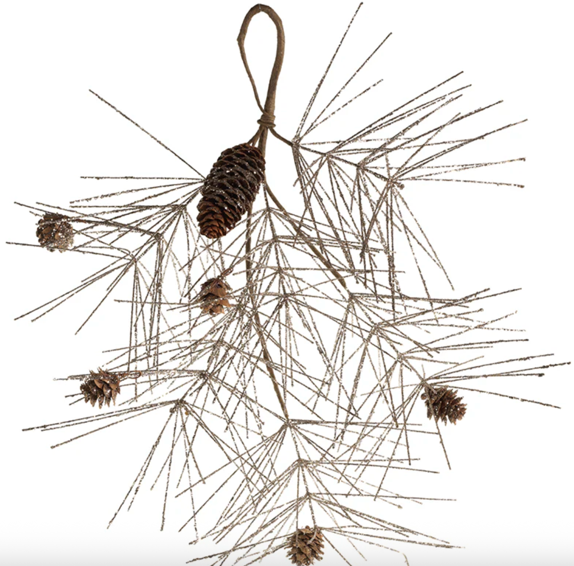 Champagne Spruce and Pinecone Pick