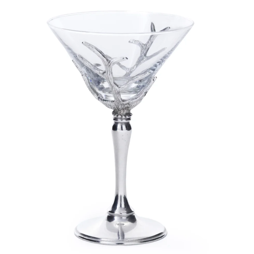 St. Moritz Pewter & Glass Martini