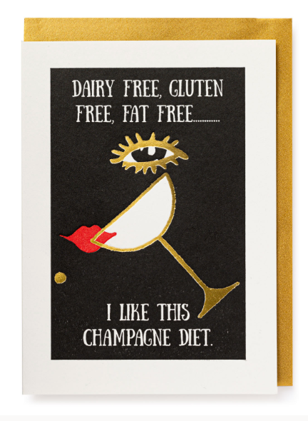 Champagne Diet Card