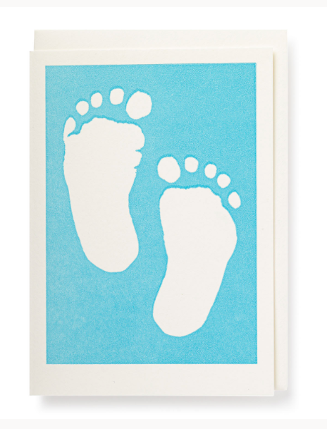 Blue Baby Feet Card