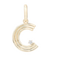 Groovy Diamond Initial Hinged Charm- C