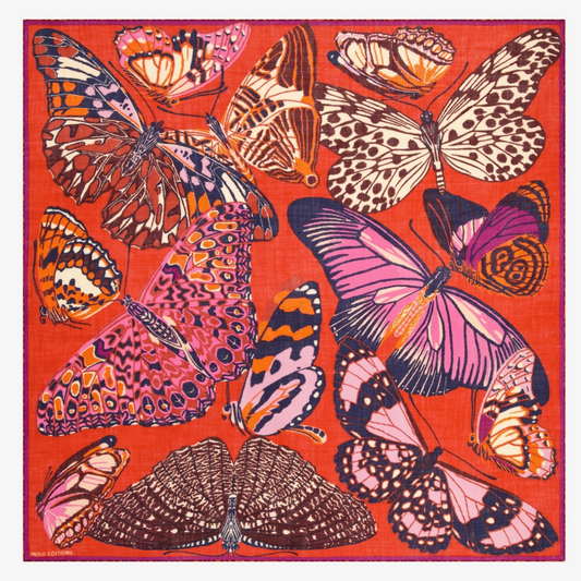 Square 130 - Papillons - Red