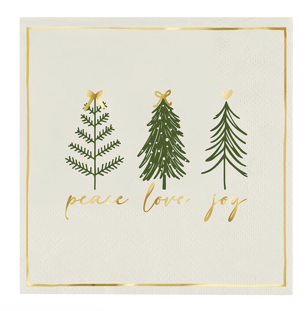 Cocktail Napkins - Peace Love Joy