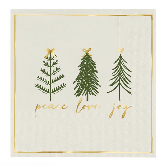 Cocktail Napkins - Peace Love Joy