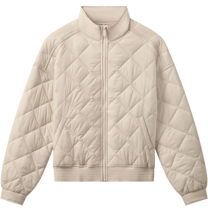 Lights at Night Quilted Jacket - Pumice Stone