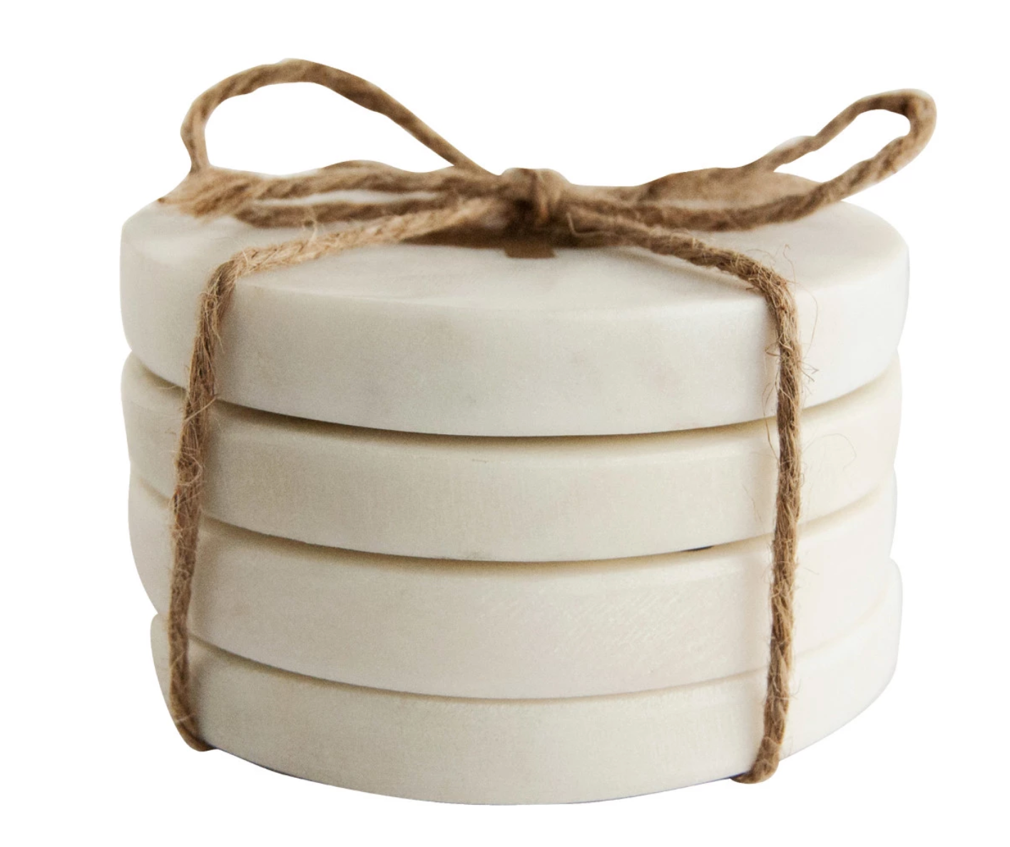 Marble Coasters w/ Brass Holiday Inlay