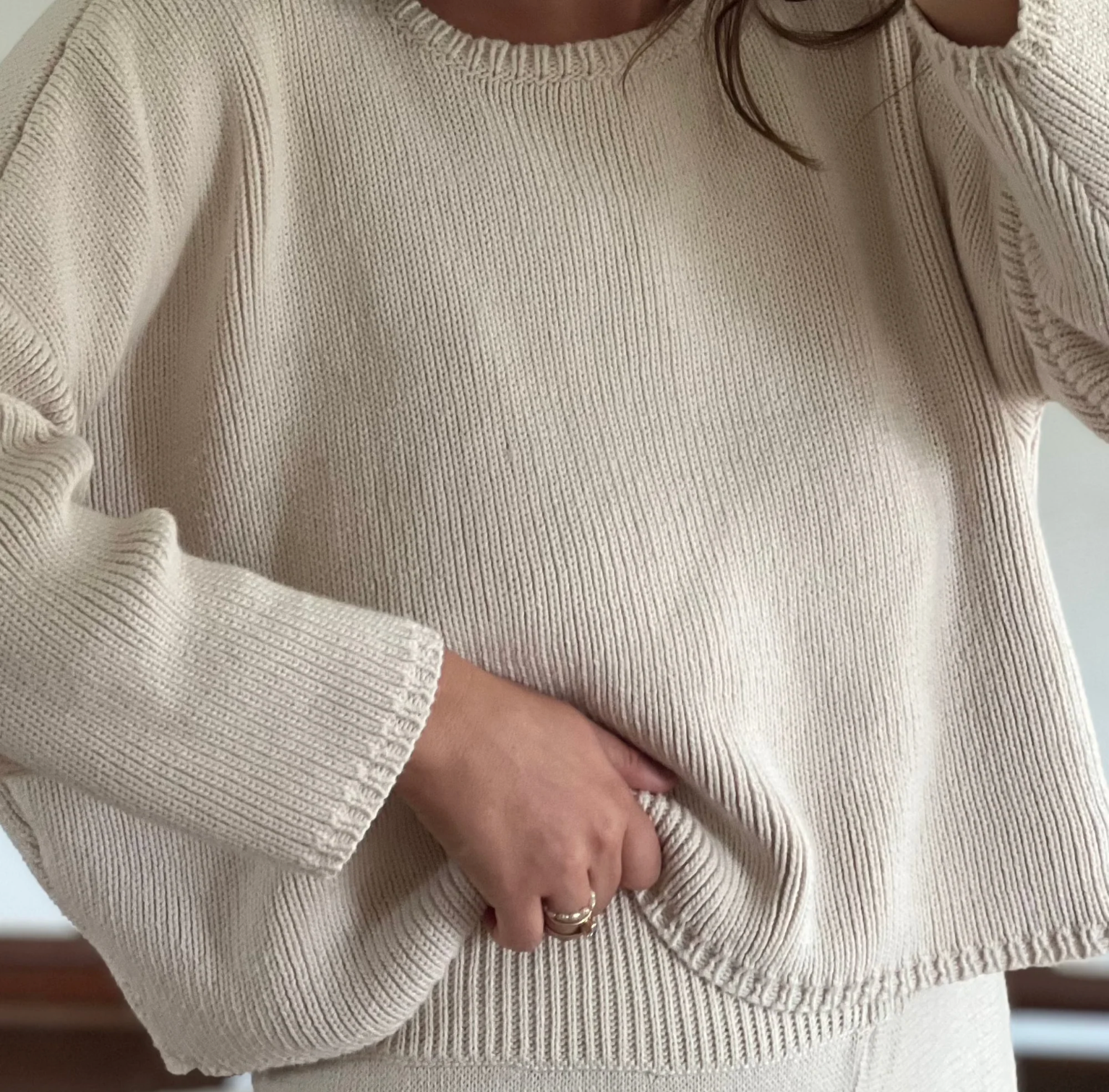 Travel Sweater - Cream