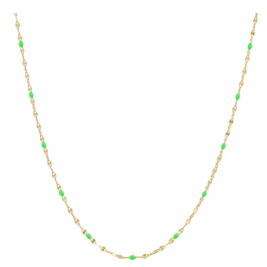 Gold Vermeil Sparkle Chain with Enamel Stations