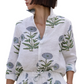 Montecito Popover Tunic -  Blue Flower