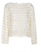 Luxe Embroidered Reversible Open Stitch Boat Neck