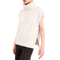Cashmere Blend Turtle Neck Vest - Oyster