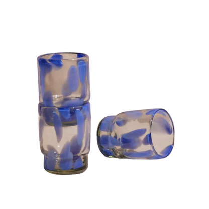 Marta Stackable Glass - Blue & Clear