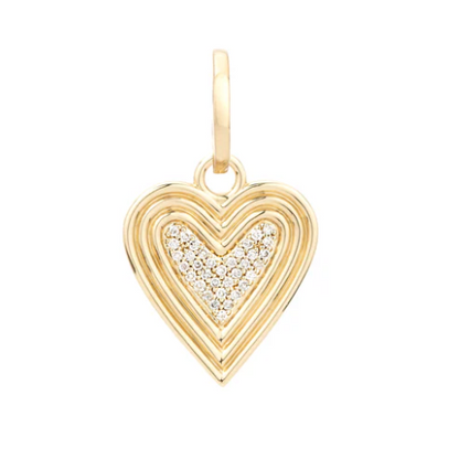 Groovy Make Your Move Pavé Heart Hinged Charm