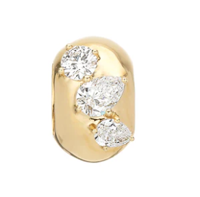 Diamond Pear Cluster Big Bead - Lab Grown