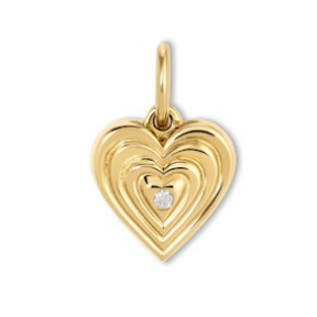 Groovy Diamond Heart Locket Mini Charm