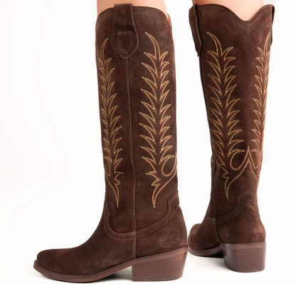 Blanca Suede Embroidered Boot