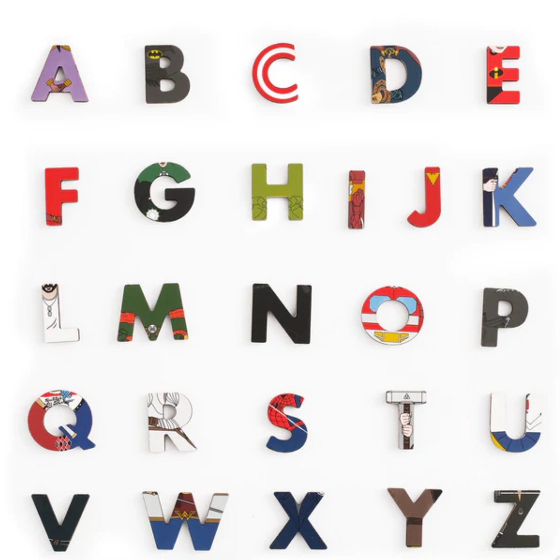 Superhero Wooden Alphabet Puzzle