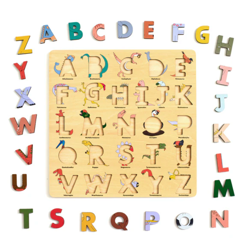 DINO Wooden Alphabet Puzzle