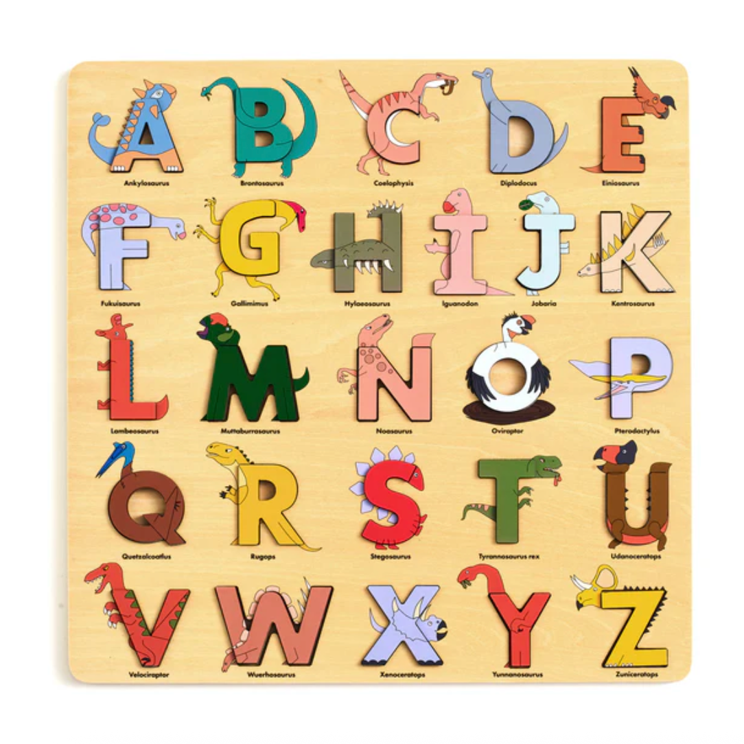 DINO Wooden Alphabet Puzzle