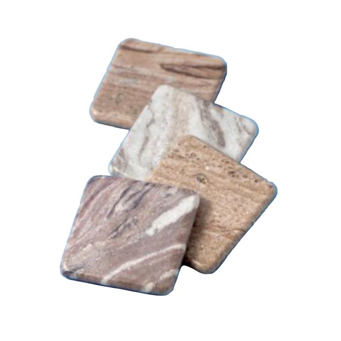 Waterfall Marble Square Coasters - Set of 4