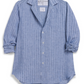 Eileen Relaxed Button-Up |  Blue Navy Stripe