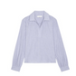 The Striped Long Sleeve Popover Top - Venice Blue