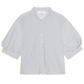 The Billow Sleeve Shirt - Navy Stripe