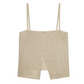The Linen Button Cami - Flax