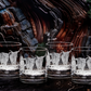Longhorn Stampede Crystal Rocks Glass