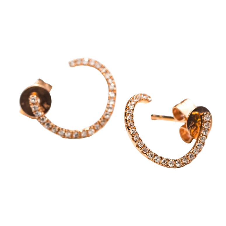 Diamond Spiral Studs