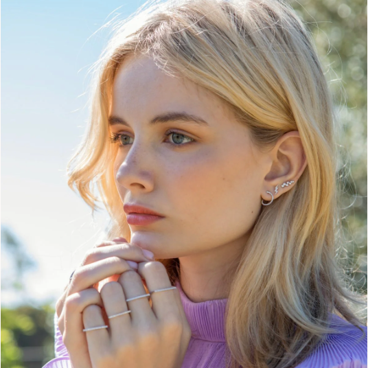 Diamond Spiral Studs